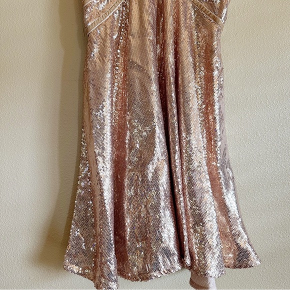 Free People Flim Nior Pink Sequin Mini Dress - Picture 3 of 6